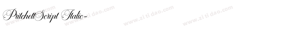 PritchettScript Italic字体转换